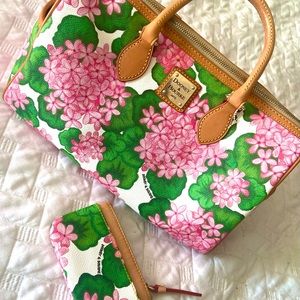 Dooney & Bourke Hydrangea Flowered Barrel Satchel Set